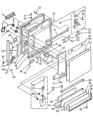 Door and toe panel
