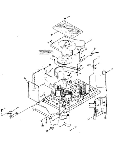 Exploded view of sheet metal