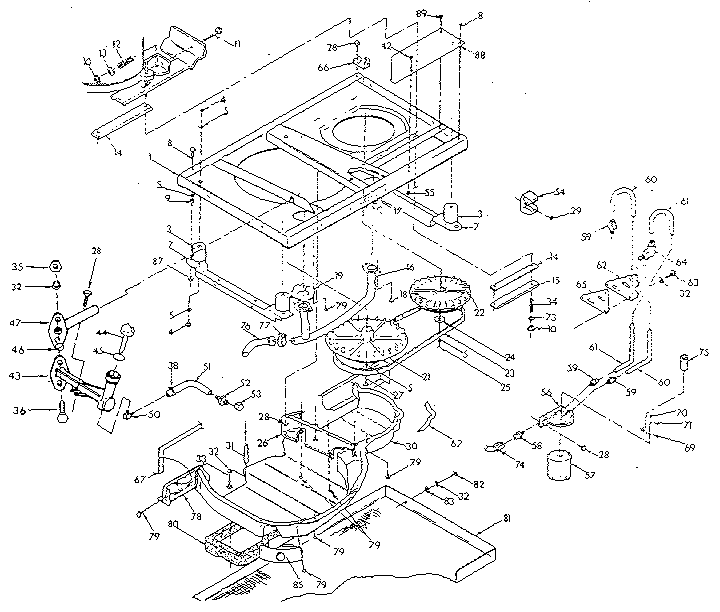 Base & pulleys - exhaust out the side