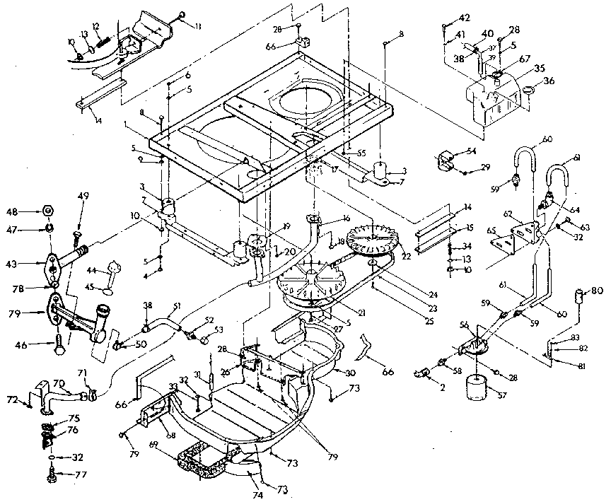 BASE AND PULLEYS