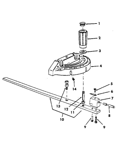 Figure 4 +9-29929 miter gauge assembly