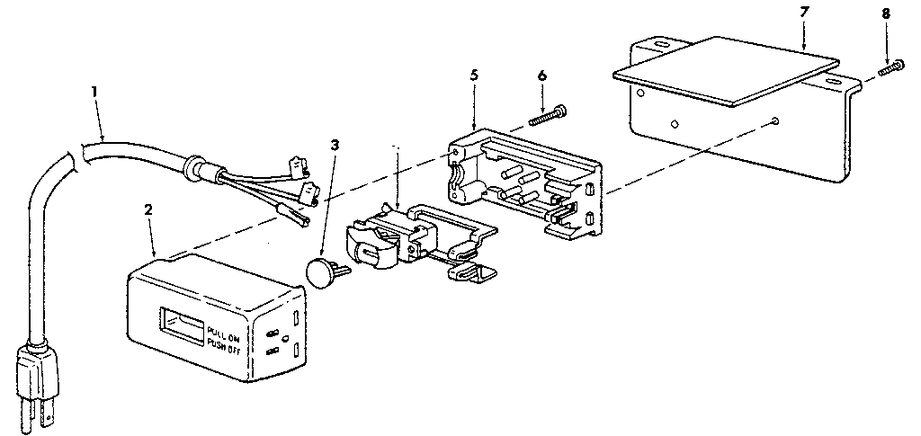 Figure 4 - on/off power outlet 60382 & mounting bracket