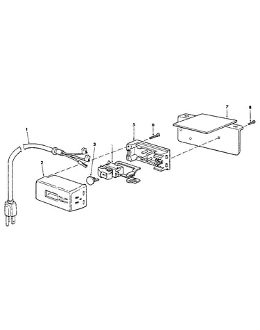 Figure 4 - on/off power outlet 60382 & mounting bracket