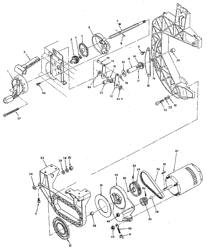 Figure 3 - bevel drive and motor mount assembly