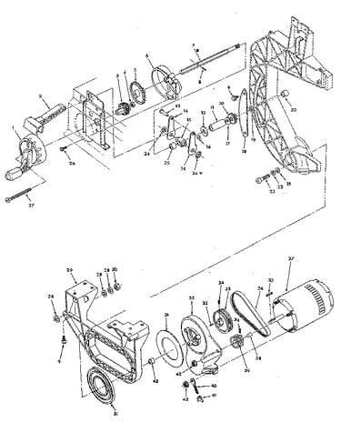 Figure 3 - bevel drive and motor mount assembly
