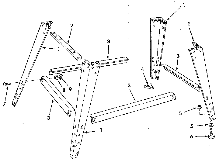 Figure 4 - parts list leg set