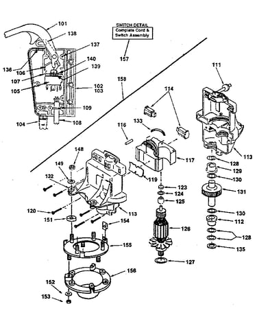 Motor & switch assembly