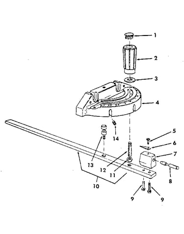 Figure 6 - 62704 miter gauge assembly