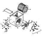 ICP NUOD084DF03 blower assembly diagram