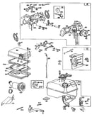 Air cleaner, carburetor, and fuel tank assembly