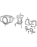 Muffler, air guide and housing group