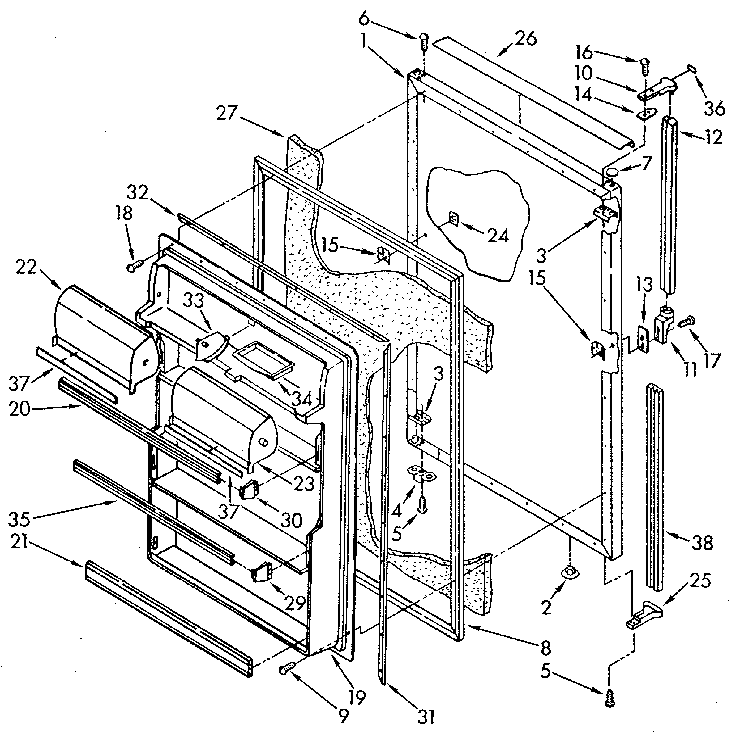 Refrigerator door