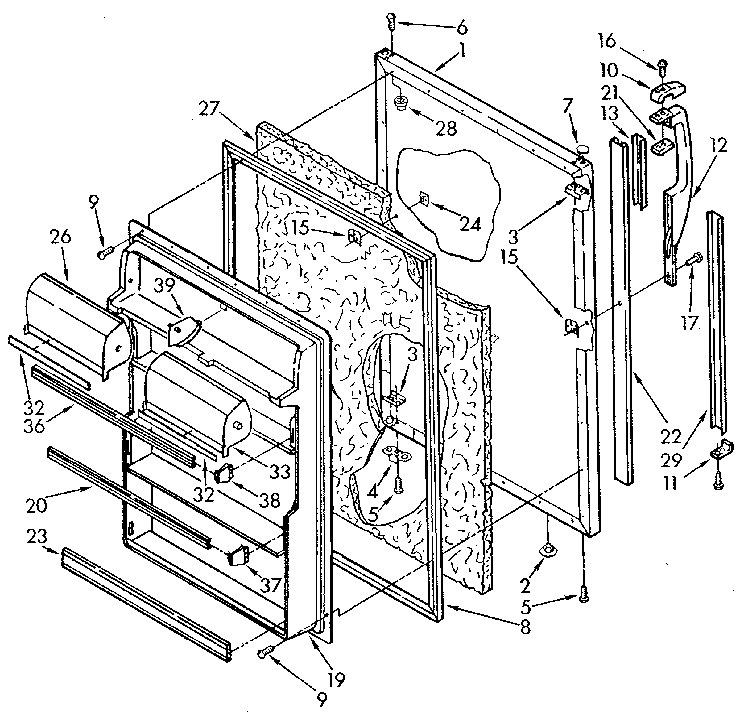 Refrigerator door