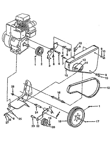 Belt guard and pulley assembly