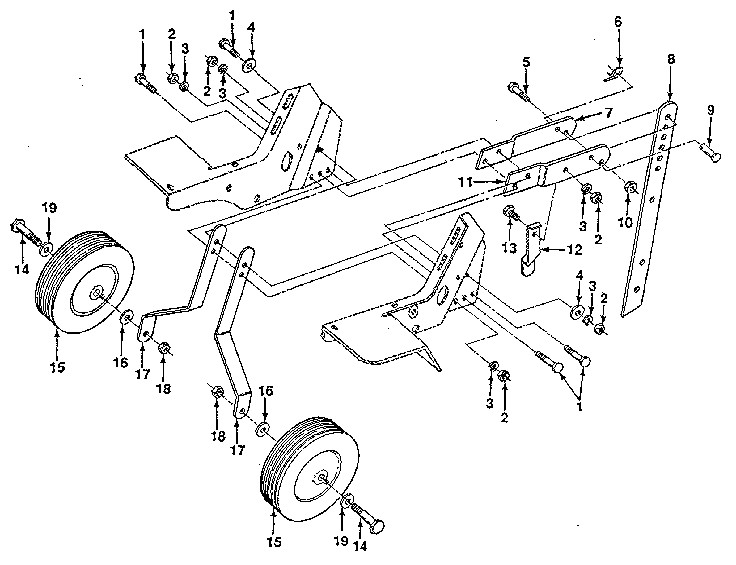 Wheel and depth stake assembly