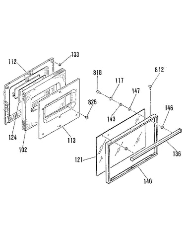 Oven door section