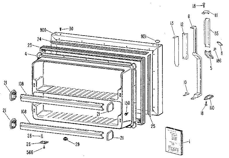 Freezer door