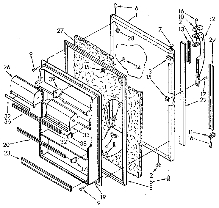 Refrigerator door