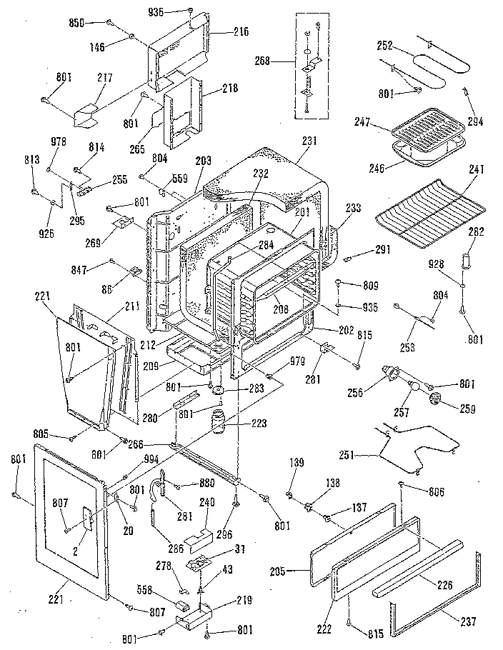 Oven body section