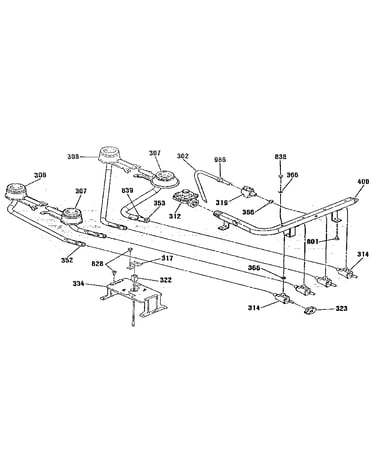 Top burner section