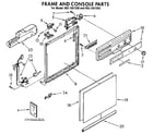 Kenmore 6651561590 frame and console diagram