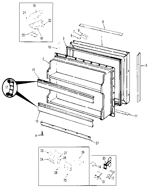 Freezer door