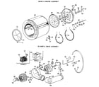 GE DDE5700GBL drum/heater/blower and drive diagram