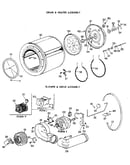 Drum/heater/blower and drive