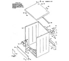 GE DDE4000GBL cabinet and top diagram