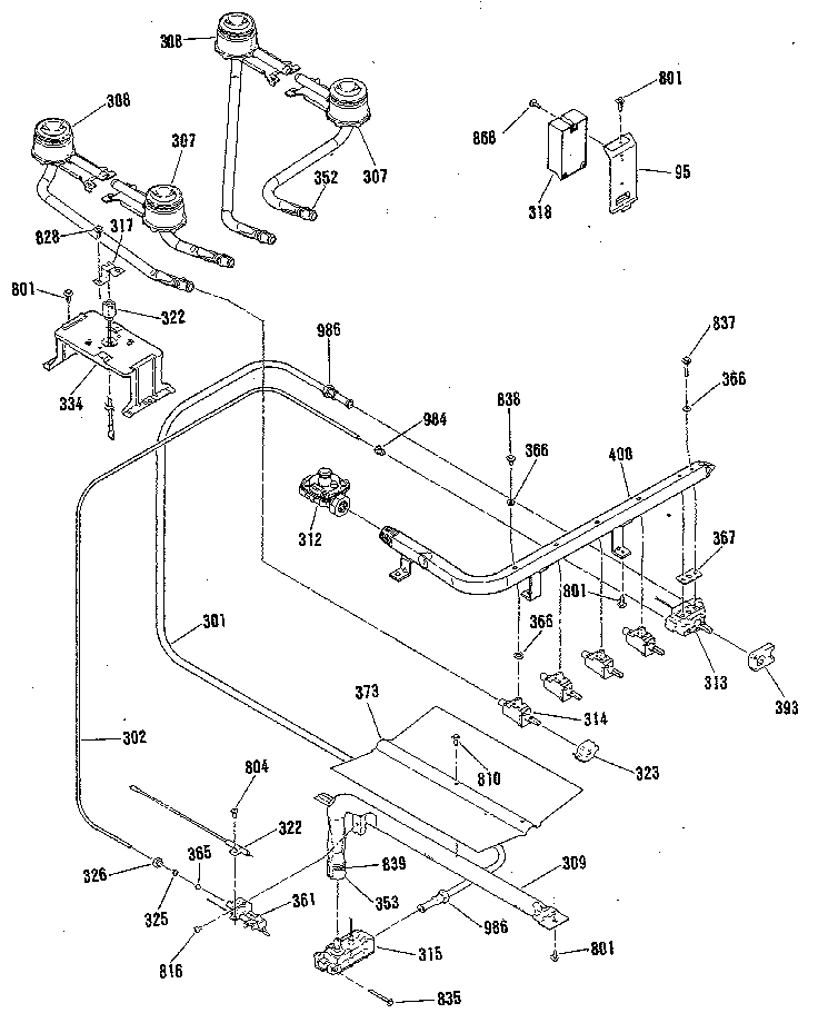 Burner section