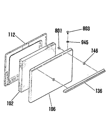 Oven door section colors