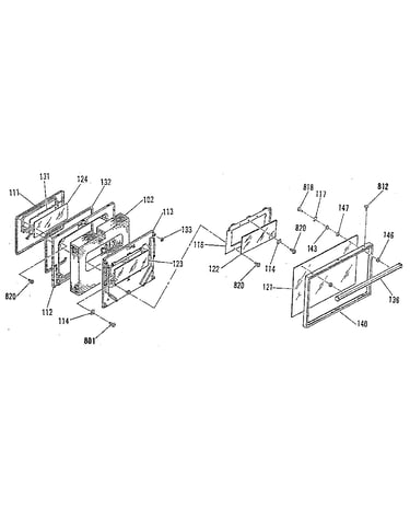 Oven door section