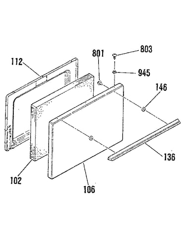 Oven door section