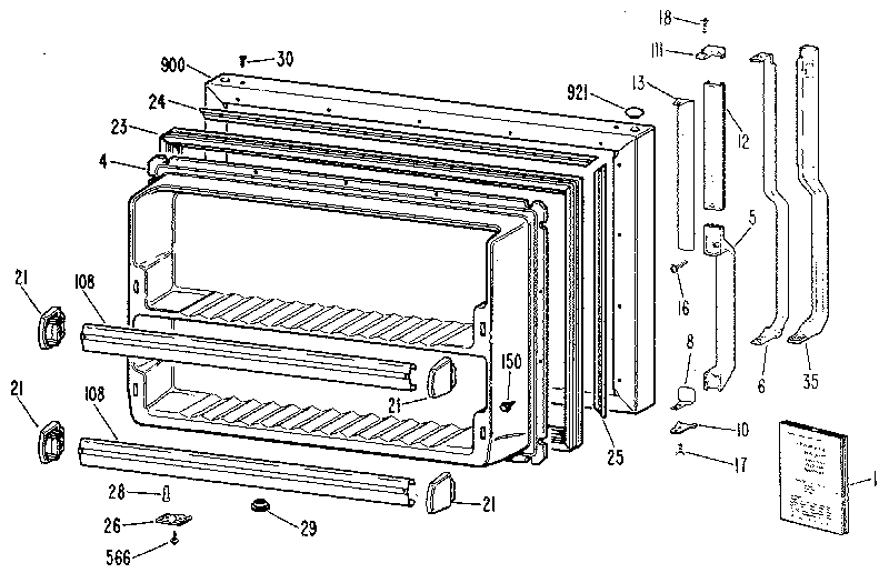 Freezer door