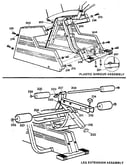 Plastic shroud & leg extension assembly