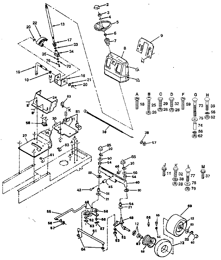 Steering and front axle