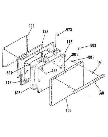 Oven door section