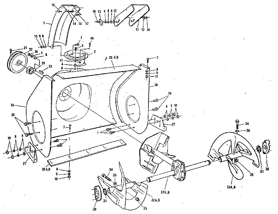 Auger housing assembly