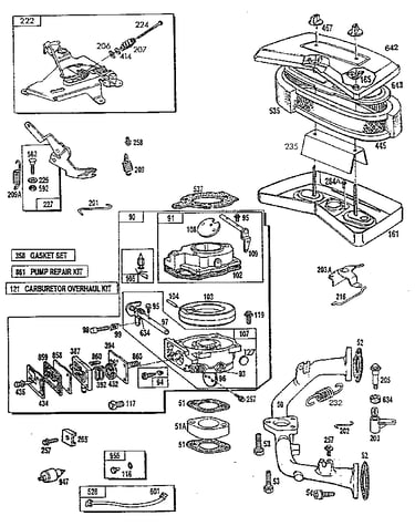 Air cleaner body and carburetor assembly