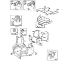 Briggs & Stratton 402700 TO 402799 muffer exhaust and top plate assembly diagram