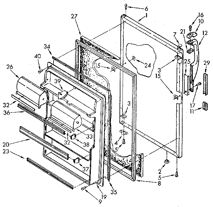 Refrigerator door