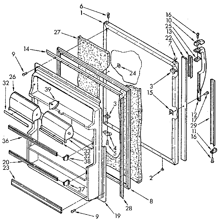 Refrigerator door