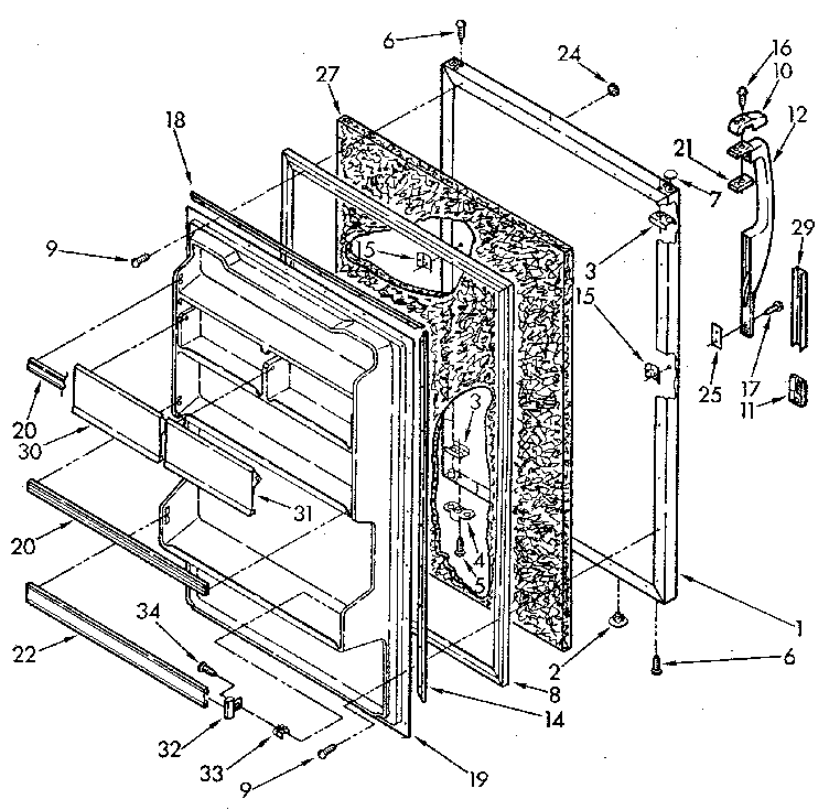 Refrigerator door