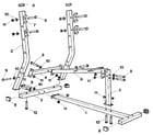 Weider D621 frame assembly diagram