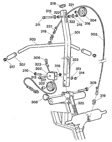 Lat mast assembly