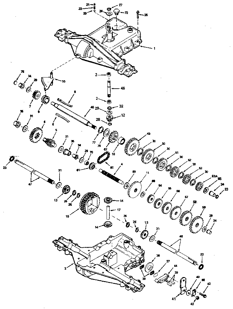 SIX SPEED TRANSAXLE PEERLESS MODEL NO. 930-011