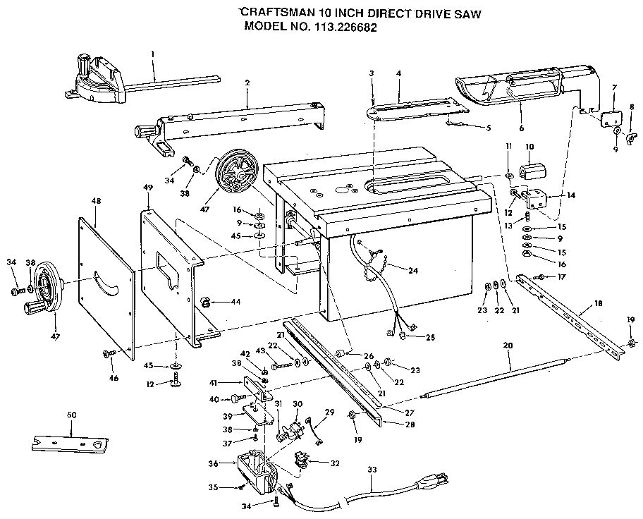 Craftsman 10 inch direct drive saw