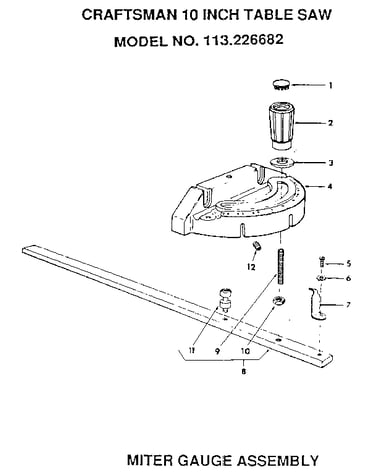 Miter gauge assembly