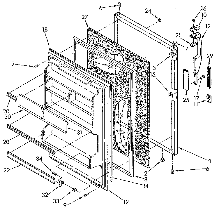 Refrigerator door