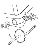 Crank and sprocket assembly
